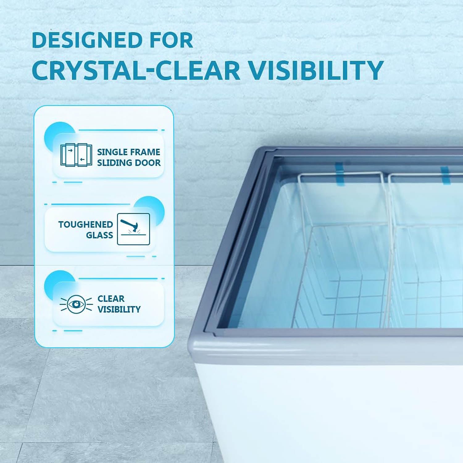 Glass Top Freezer(IGT-350 FG)