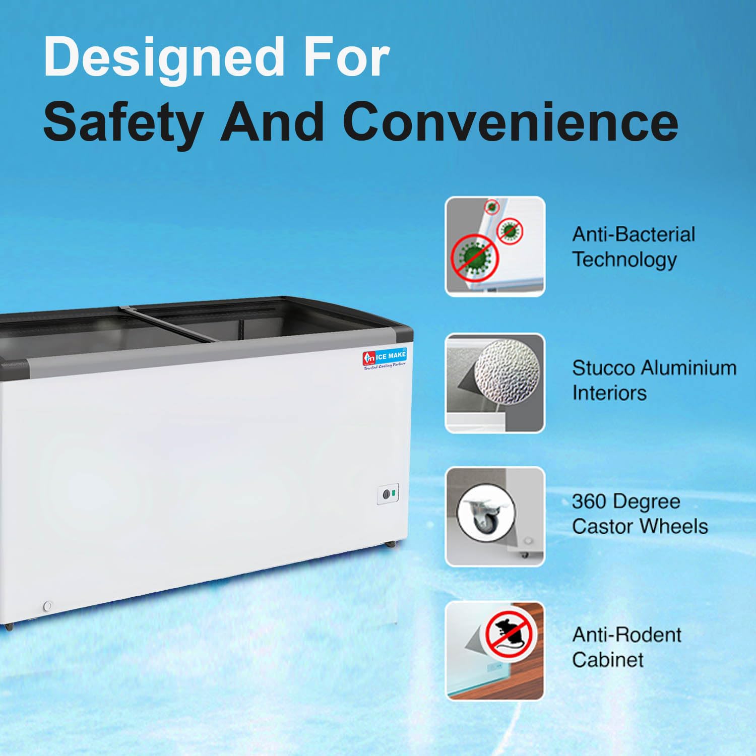 Glass Top Freezer(IGT-350 FG)